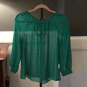 J Crew dotted Swiss blouse